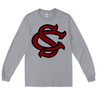 Heather Grey usc baseball Long Sleeve Tee - linhVisuals