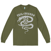 Army Green tail of the dragon Long Sleeve Tee - linhVisuals