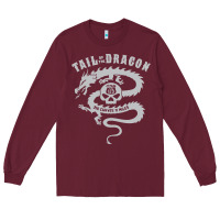 Burgundy tail of the dragon Long Sleeve Tee - linhVisuals