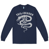 Navy tail of the dragon Long Sleeve Tee - linhVisuals