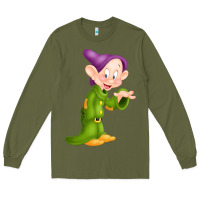 Army Green dopey Long Sleeve Tee - linhVisuals