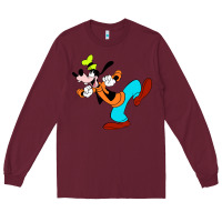 Burgundy goofy Long Sleeve Tee - linhVisuals