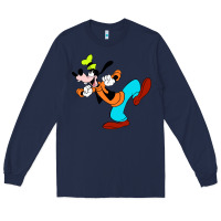Navy goofy Long Sleeve Tee - linhVisuals