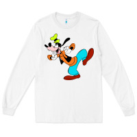 White goofy Long Sleeve Tee - linhVisuals