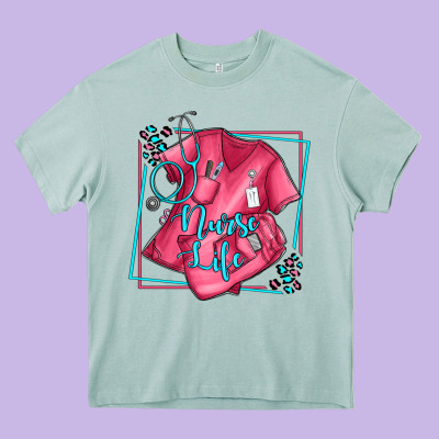 Nurse Life Olivia Heavy Core Tee Designed By Oliviacreatesart
