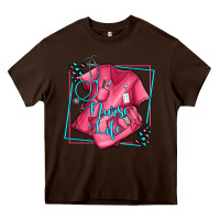 Chocolate Brown nurse life olivia Heavy Core Tee - OliviaCreatesArt