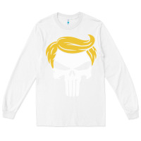 White trump skull Long Sleeve Tee - linhVisuals