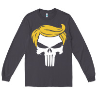 Smoke trump skull Long Sleeve Tee - linhVisuals
