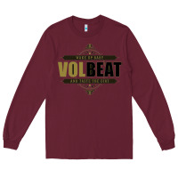 Burgundy volbeat wake up baby Long Sleeve Tee - linhVisuals