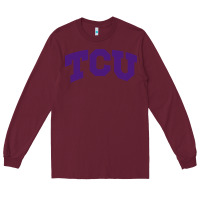 Burgundy Texas Christian University Long Sleeve Tee - linhVisuals
