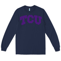 Navy Texas Christian University Long Sleeve Tee - linhVisuals
