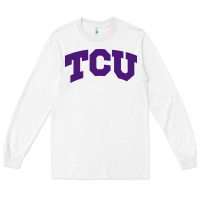 White Texas Christian University Long Sleeve Tee - linhVisuals