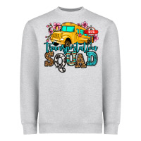 Heather Grey transportation squad school bus Heavyweight Sweatshirt - Jasminsmagicworld