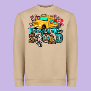 Transportation Squad School Bus Heavyweight Sweatshirt Designed By Jasminsmagicworld