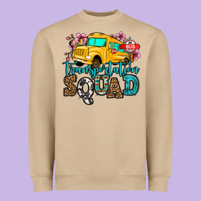 Transportation Squad School Bus Heavyweight Sweatshirt Designed By Jasminsmagicworld