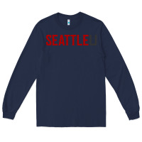 Navy Seattle University Long Sleeve Tee - linhVisuals