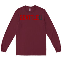 Burgundy Seattle University Long Sleeve Tee - linhVisuals