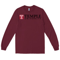 Burgundy Temple University Long Sleeve Tee - linhVisuals