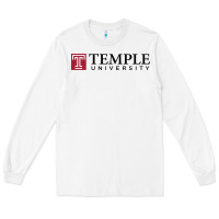 White Temple University Long Sleeve Tee - linhVisuals