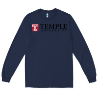 Navy Temple University Long Sleeve Tee - linhVisuals