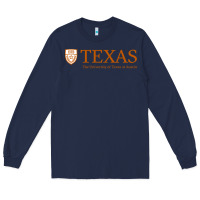 Navy The University of Texas Austin Long Sleeve Tee - linhVisuals