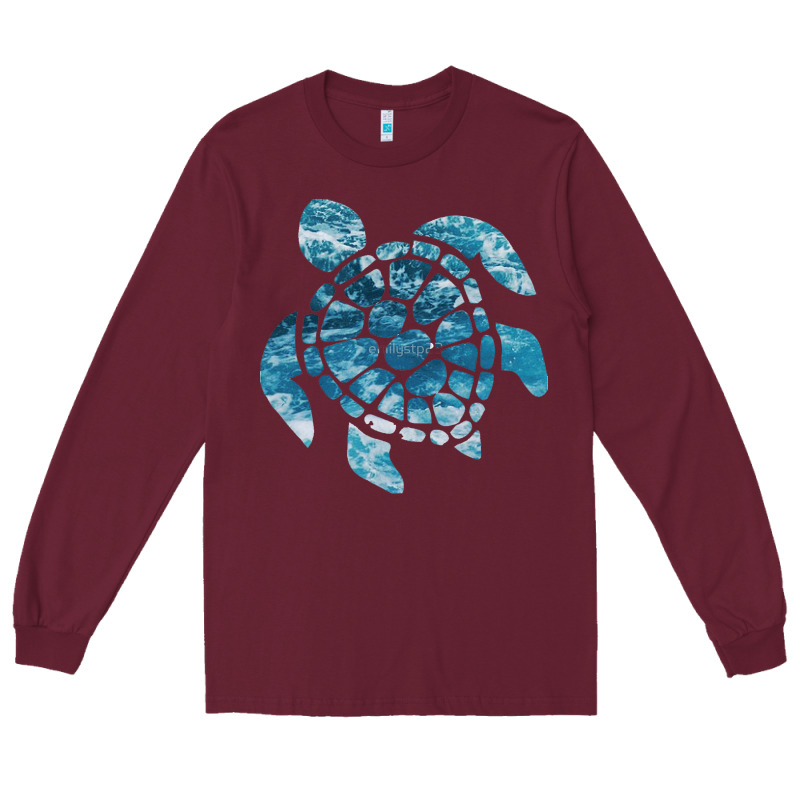 Ocean Sea Turtle Long Sleeve Tee by linhVisuals | Teevron