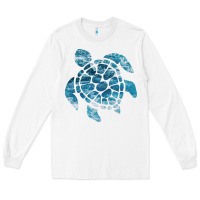 White ocean sea turtle Long Sleeve Tee - linhVisuals