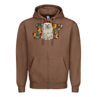 Chestnut pomeranian christmas joy Zipper Hoodie - RanaPortraitStore