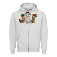Dove Grey pomeranian christmas joy Zipper Hoodie - RanaPortraitStore