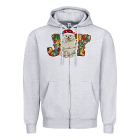Heather Grey pomeranian christmas joy Zipper Hoodie - RanaPortraitStore
