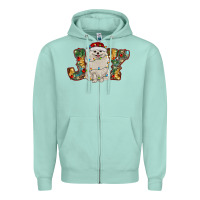 Seafoam pomeranian christmas joy Zipper Hoodie - RanaPortraitStore
