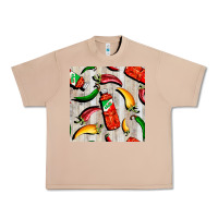 Burro mexican chili and pepper seamless pattern Urban Heavy Tee - BundleAndBundleShop