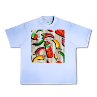 Grape Ice mexican chili and pepper seamless pattern Urban Heavy Tee - BundleAndBundleShop