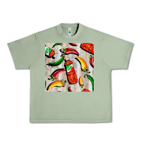 Oil Green mexican chili and pepper seamless pattern Urban Heavy Tee - BundleAndBundleShop