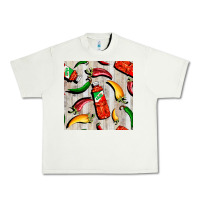Pistachio mexican chili and pepper seamless pattern Urban Heavy Tee - BundleAndBundleShop