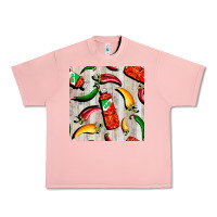 Salmon mexican chili and pepper seamless pattern Urban Heavy Tee - BundleAndBundleShop