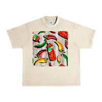 Sandshell mexican chili and pepper seamless pattern Urban Heavy Tee - BundleAndBundleShop