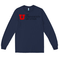Navy The University of Utah Long Sleeve Tee - linhVisuals