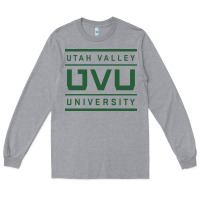 Heather Grey Utah Valley University Long Sleeve Tee - linhVisuals