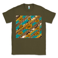 Army Green leopard cowhide  leather sunflowers Classic Tee - Artiststas