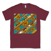 Burgundy leopard cowhide  leather sunflowers Classic Tee - Artiststas
