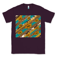 Plum leopard cowhide  leather sunflowers Classic Tee - Artiststas