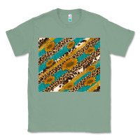 Sage leopard cowhide  leather sunflowers Classic Tee - Artiststas