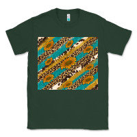 Sports Green leopard cowhide  leather sunflowers Classic Tee - Artiststas