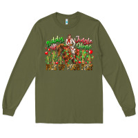 Army Green Giddy Up Jingle Horse Pick Up Your Feet Long Sleeve Tee - CowhideDigitalArt