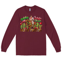 Burgundy Giddy Up Jingle Horse Pick Up Your Feet Long Sleeve Tee - CowhideDigitalArt