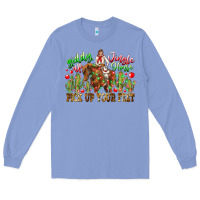 Colony Blue Giddy Up Jingle Horse Pick Up Your Feet Long Sleeve Tee - CowhideDigitalArt