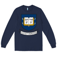 Navy Yale University Long Sleeve Tee - linhVisuals