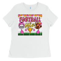 White football sister tumbler Ladies Tee - BundleAndBundleShop