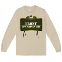 Mushroom front toward enemy distressed claymore mine military Long Sleeve Tee - linhVisuals